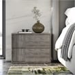Pemberly Row 2-Drawer MDF Wood Nightstand in Matte Elm Gray
