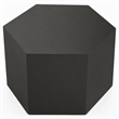 Pemberly Row Hexagonal Small MDF Wood End Table in Grey High Gloss