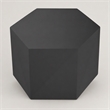 Pemberly Row Hexagonal Small MDF Wood End Table in Grey High Gloss