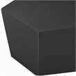 Pemberly Row Hexagonal Small MDF Wood End Table in Grey High Gloss