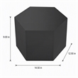 Pemberly Row Hexagonal Small MDF Wood End Table in Grey High Gloss