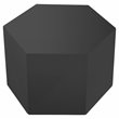 Pemberly Row Hexagonal Small MDF Wood End Table in Grey High Gloss