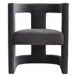 Pemberly Row Velvet Upholstered Accent Chair in Dark Gray