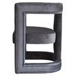 Pemberly Row Velvet Upholstered Accent Chair in Dark Gray