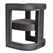 Pemberly Row Velvet Upholstered Accent Chair in Dark Gray
