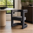 Pemberly Row Velvet Upholstered Accent Chair in Dark Gray