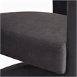 Pemberly Row Velvet Upholstered Accent Chair in Dark Gray