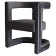 Pemberly Row Velvet Upholstered Accent Chair in Dark Gray