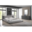 Pemberly Row Queen Bed with Built-In Nightstands and Gray Veneer