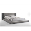 Pemberly Row Queen Bed with Built-In Nightstands and Gray Veneer