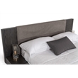 Pemberly Row Queen Bed with Built-In Nightstands and Gray Veneer