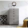 Pemberly Row 6-Drawer Soft Closing Chest with Grey Crackle Finish and Metal Base