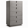 Pemberly Row 6-Drawer Soft Closing Chest with Grey Crackle Finish and Metal Base