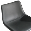 Pemberly Row Faux Leather and Stainless Steel Adjustable Bar Stool in Gray