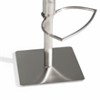 Pemberly Row Faux Leather and Stainless Steel Adjustable Bar Stool in Gray
