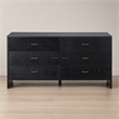 Pemberly Row 6-Drawer MDF Wood Bedroom Dresser in Gray Ash Finish
