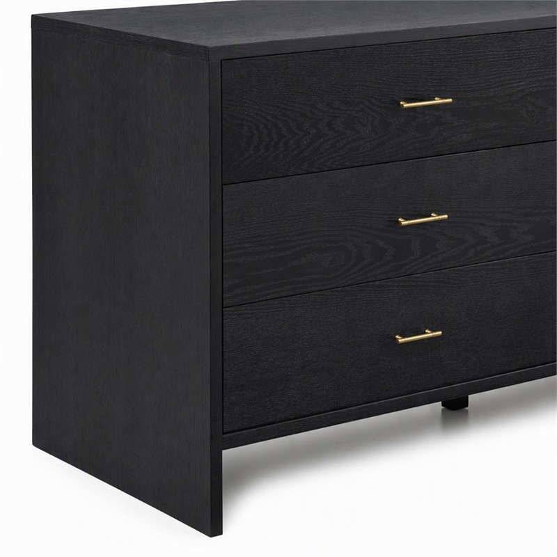 Pemberly Row 6-Drawer MDF Wood Bedroom Dresser in Gray Ash Finish
