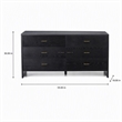 Pemberly Row 6-Drawer MDF Wood Bedroom Dresser in Gray Ash Finish