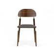 Pemberly Row Fabric & Solid Wood Dining Chairs in Walnut (Set of 2)