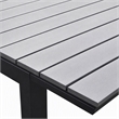 Pemberly Row Outdoor Dining Table Set with 8 Chairs in Gray Aluminum