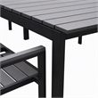 Pemberly Row Outdoor Dining Table Set with 8 Chairs in Gray Aluminum