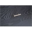 Pemberly Row Modern Ash Wood Veneer Chest with Brass Accents in Gray