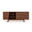 Pemberly Row Mid-Century Wood Bedroom Dresser with Walnut Veneer Finish
