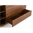 Pemberly Row Mid-Century Wood Bedroom Dresser with Walnut Veneer Finish