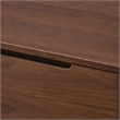 Pemberly Row Mid-Century Walnut Nightstand with Drawer and Tapered Legs