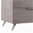 Pemberly Row 5-Drawer Chest in Faux Concrete and Matte Grey Laminate