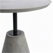 Pemberly Row Round Dining Table with Metal Base and Concrete Top