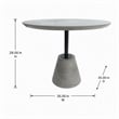 Pemberly Row Round Dining Table with Metal Base and Concrete Top