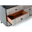 Pemberly Row Contemporary Wood Veneer Dresser in Gray and Black