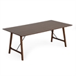 Pemberly Row Walnut Veneer Rectangular Mid-Century Dining Table