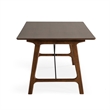 Pemberly Row Walnut Veneer Rectangular Mid-Century Dining Table