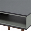 Pemberly Row Light Gray and Walnut Modern Solid Wood End Table