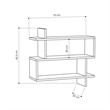 Pemberly Row Paralel Wall Shelf in Oak Finish for Living Spaces