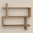 Pemberly Row Paralel Wall Shelf in Oak Finish for Living Spaces