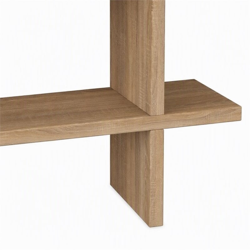 Pemberly Row Paralel Wall Shelf in Oak Finish for Living Spaces