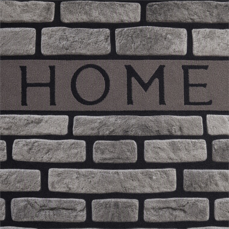 Pemberly Row PVC Doormat in Multi-Color with Non-Slip Backing