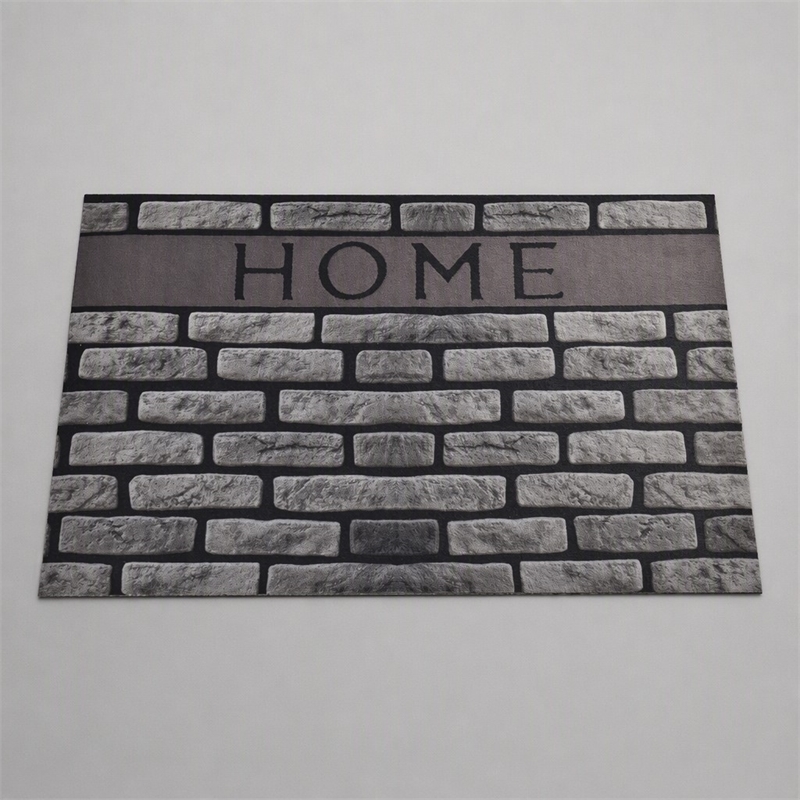 Pemberly Row PVC Doormat in Multi-Color with Non-Slip Backing