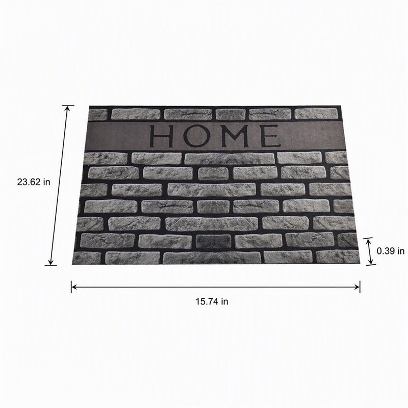 Pemberly Row PVC Doormat in Multi-Color with Non-Slip Backing