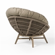 Pemberly Row Renava Moon Outdoor Lounge Chair in Beige Polyester Fabric