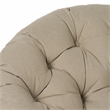 Pemberly Row Renava Moon Outdoor Lounge Chair in Beige Polyester Fabric