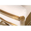 Pemberly Row Sherpa Fabric Accent Chair with Gold Stainless Steel