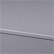 Pemberly Row Modern Nightstand with 2 Drawers & Gun Chrome Legs in Gray/Black