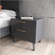 Pemberly Row 2-Drawer Engineered Wood Nightstand in Gray Ash