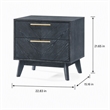 Pemberly Row 2-Drawer Engineered Wood Nightstand in Gray Ash