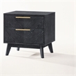 Pemberly Row 2-Drawer Engineered Wood Nightstand in Gray Ash