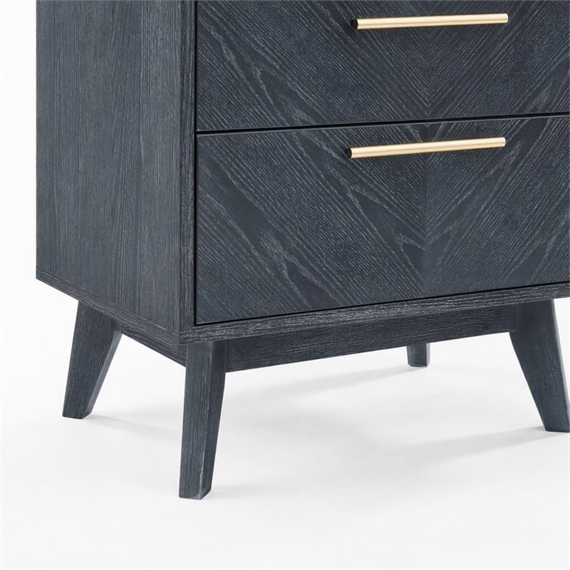 Pemberly Row 2-Drawer Engineered Wood Nightstand in Gray Ash